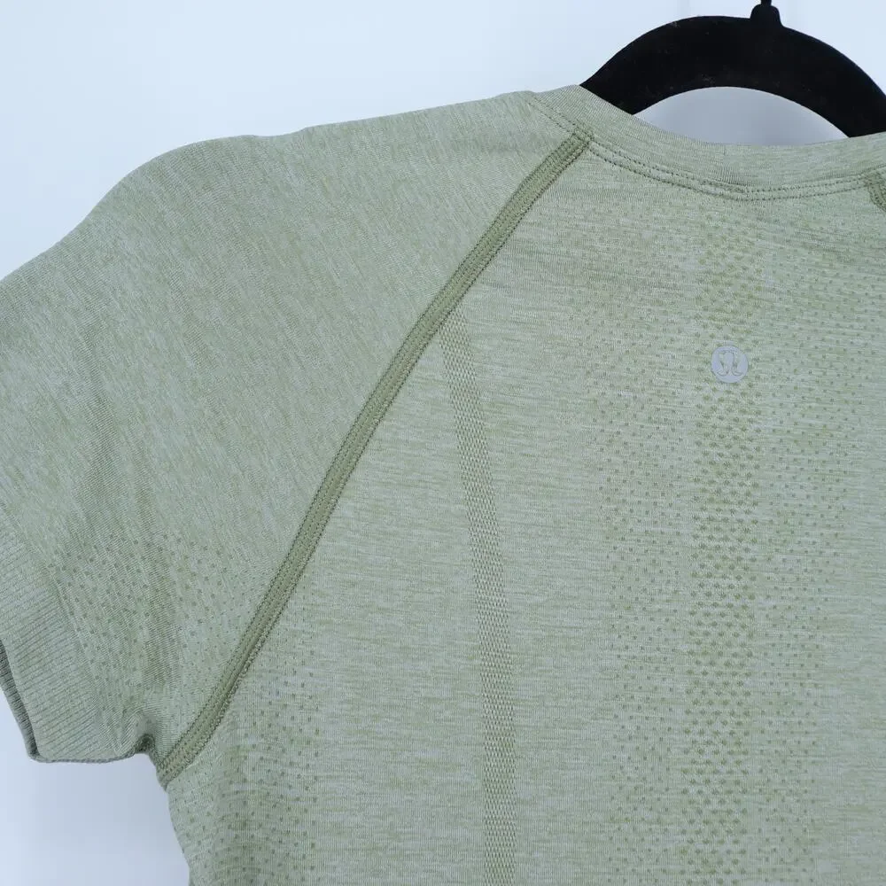 LULULEMON Swiftly Crew Tech Rosemary Green Fern Short Sleeve Running Women's 4